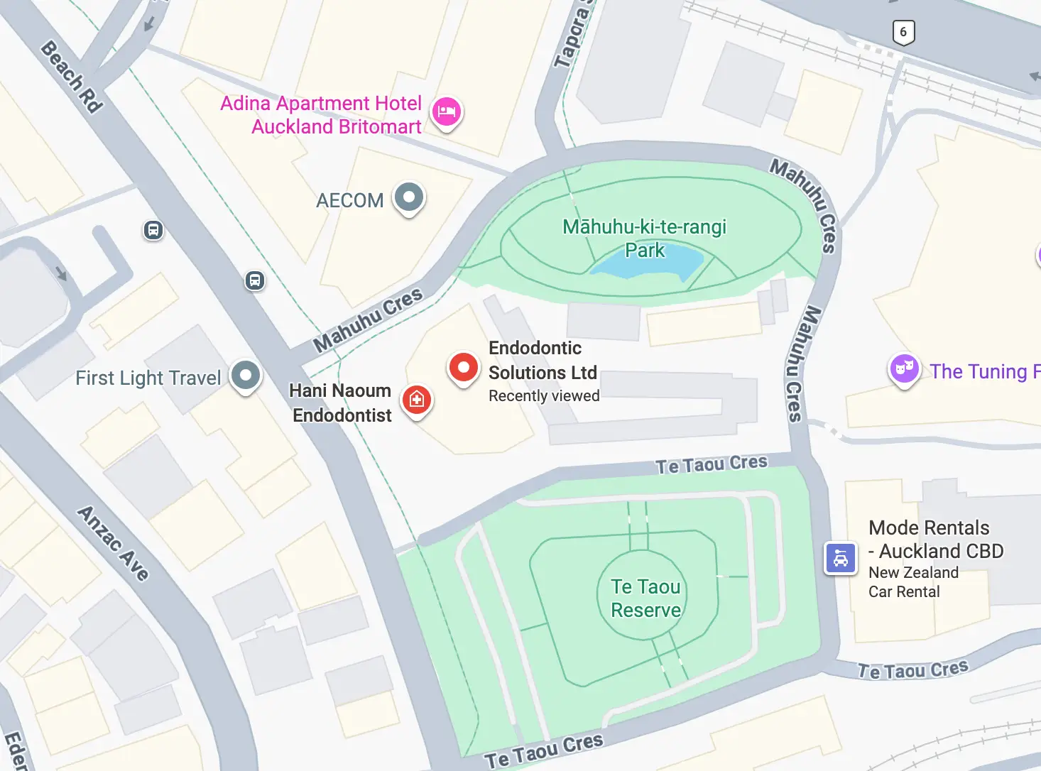 Map showing the location of Endodontic Solutions